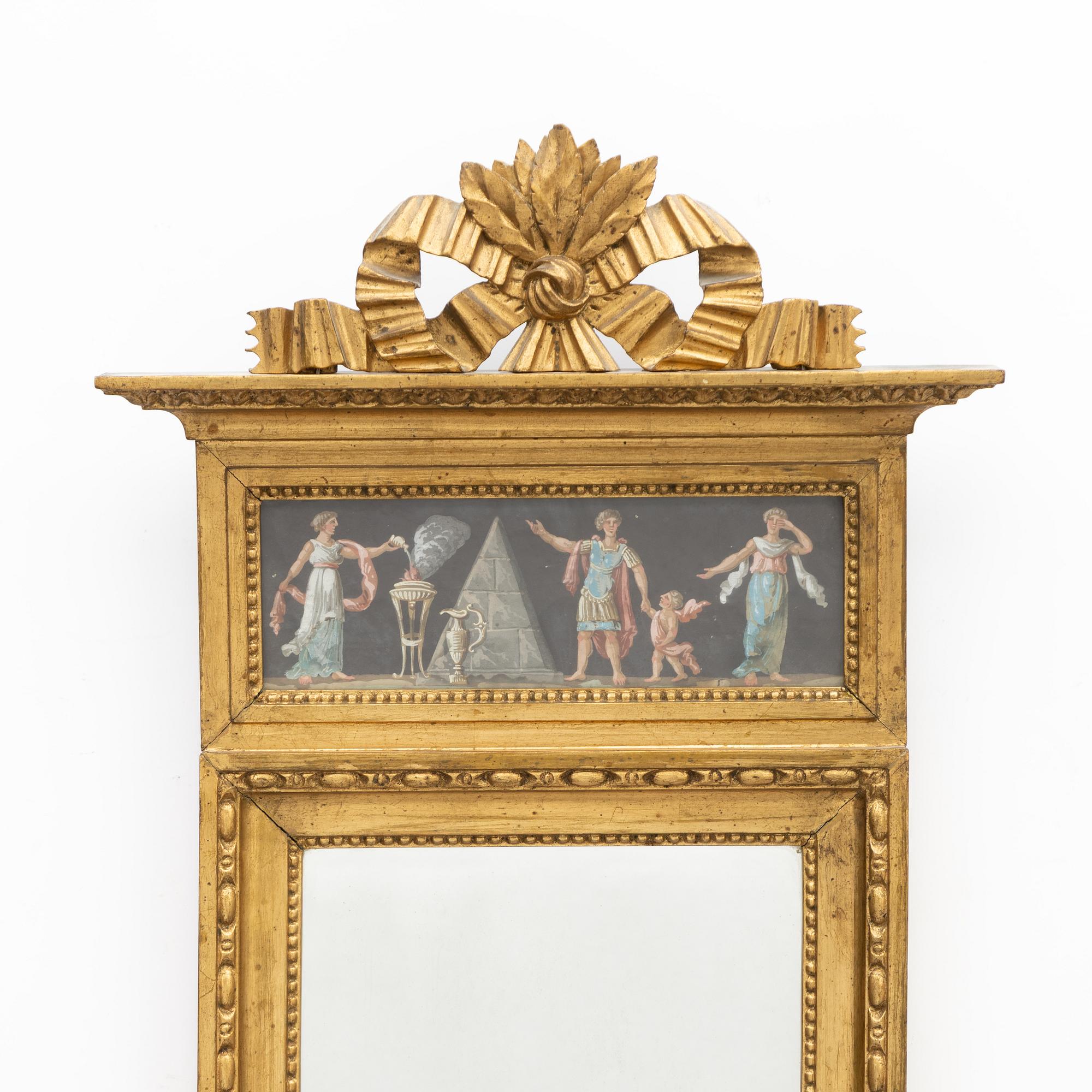 A late-Gustavian mirror, Sweden, around 1800.