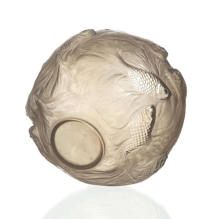 René Lalique, an opalescent 'Formose' cast glass vase, France 1920's-30's.
