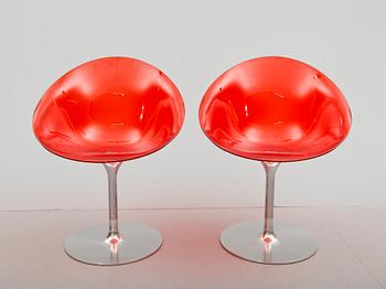 STOLAR, 1 par, "Eros", Philippe Starck för Kartell, Italien, 1900-/2000-tal.
