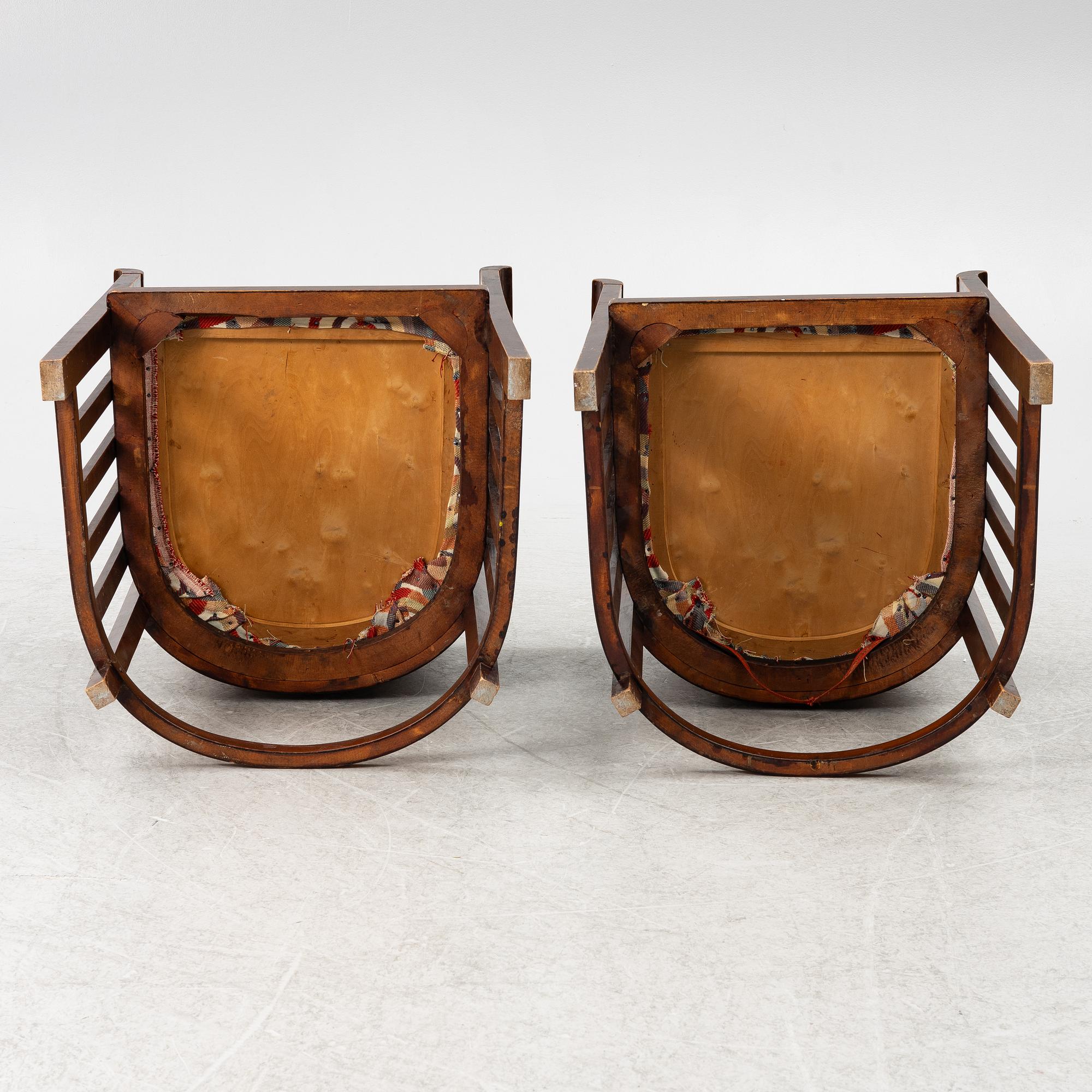 A three-piece sitting room suite, early 1900s.