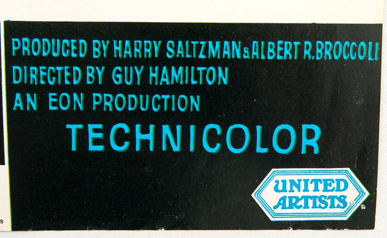 A Belgian movie poster James Bond  "Goldfinger" 1964/65.