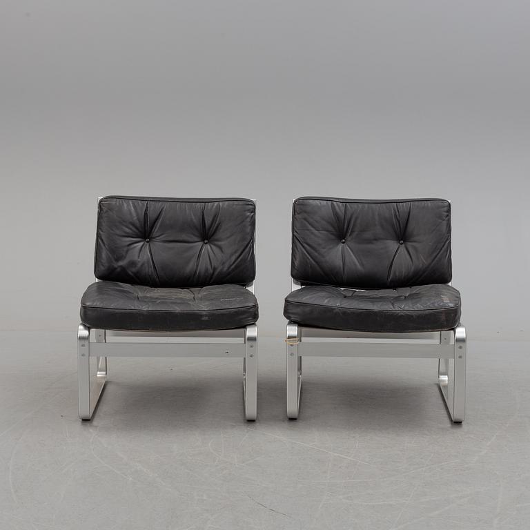 Two lounge chairs by Karl Erik Ekselius for JOC in Vetlanda, second half of the 20th century.