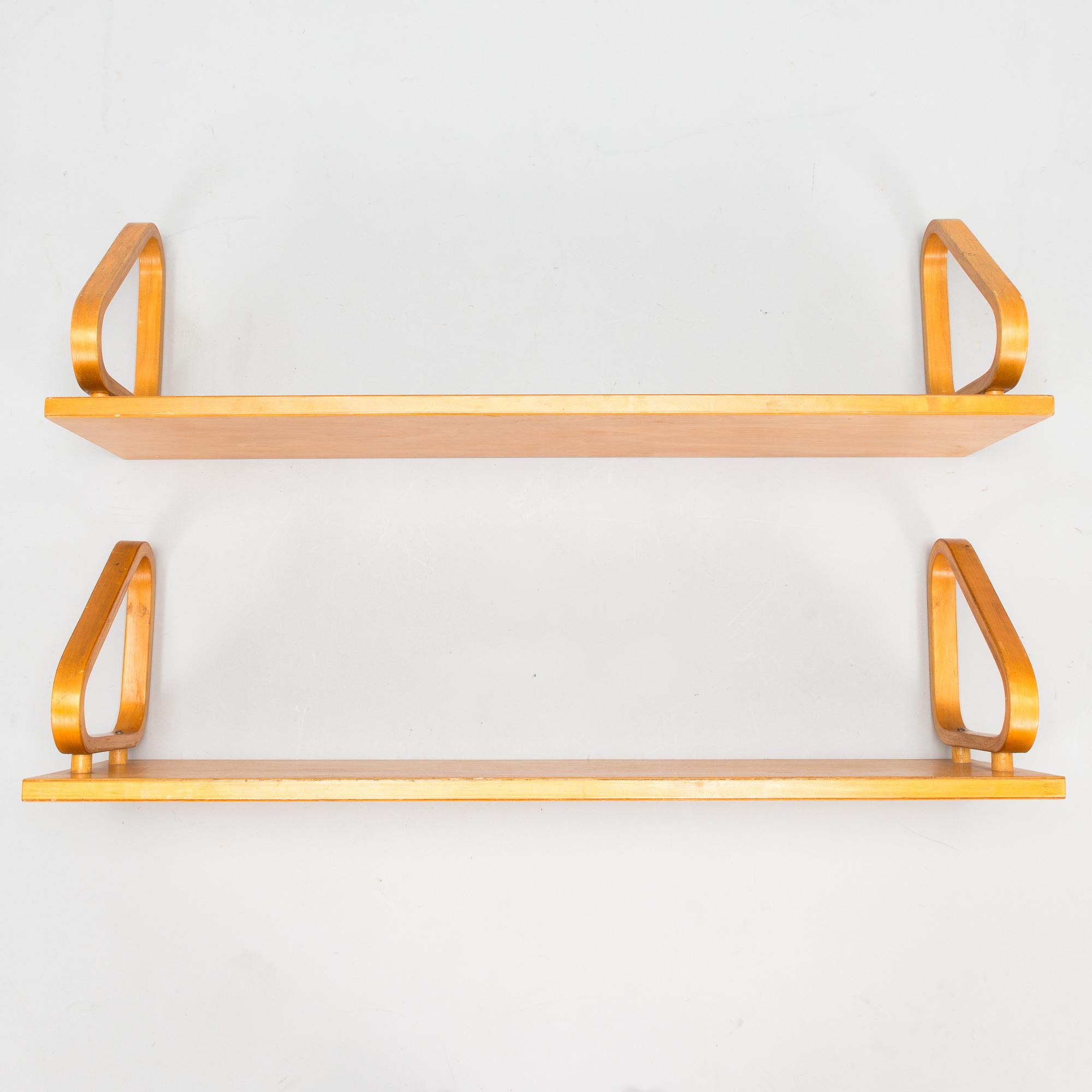 Alvar Aalto hylla, 2 st, modell 112. 1930-/40-tal.