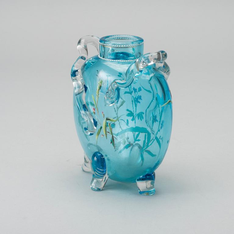 ERNEST LEVEILLÉ, vas signerad glas art Nouveau Frankrike ca 1890.