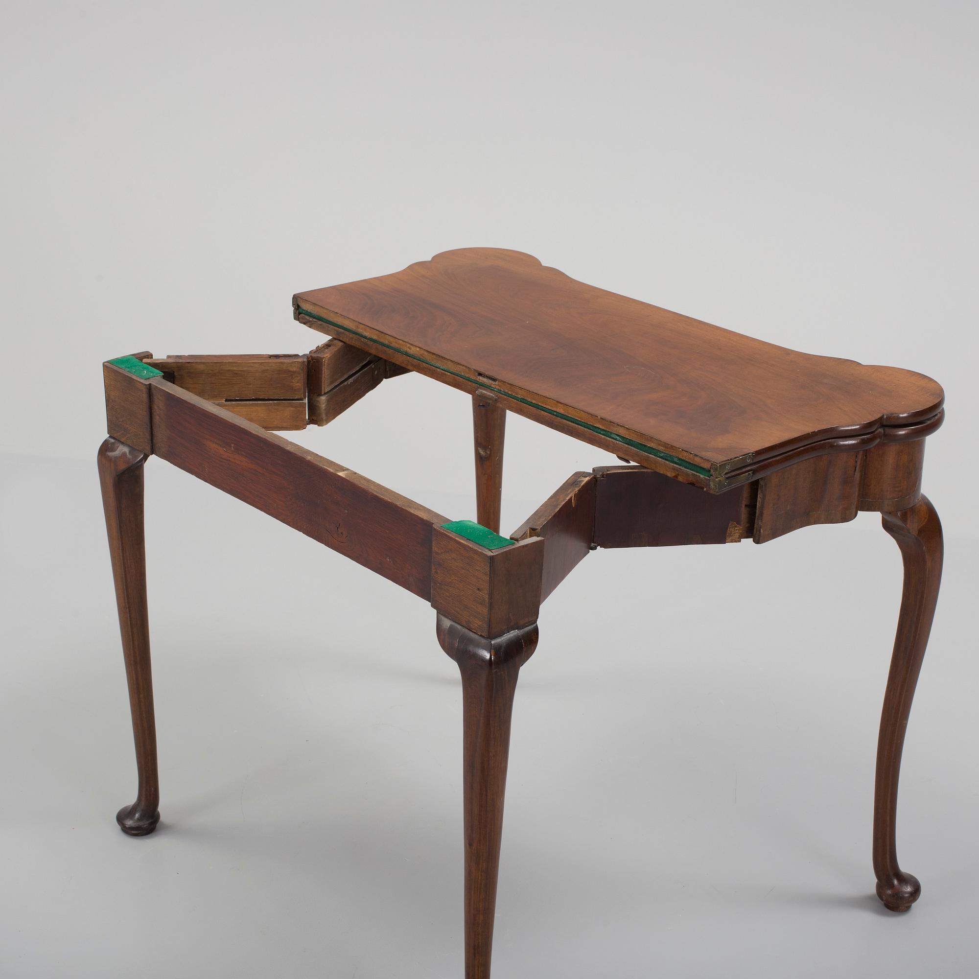 A 19th Century Queen Anne revival concertina action card and gaming table.