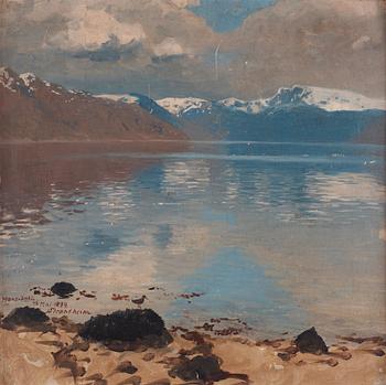 Hans Dahl, signerad Hans Dahl och daterad 26 Mai 1889 Strandheim.