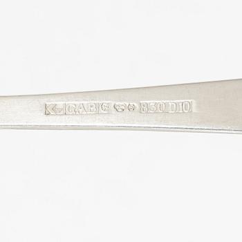 Jakob Ängman, 24 pieces of silver fish cutlery, model Rosenholm, GAB, Eskilstuna, 1977-78.