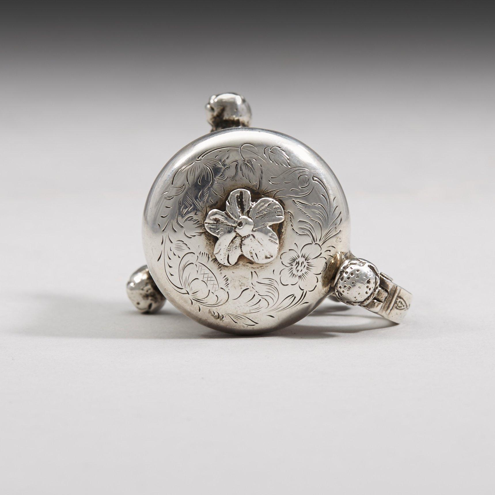 A Swedish 18th century parcel-gilt miniature tankard, unmarked.