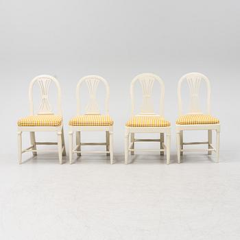 A set of four 19th Century chairs.