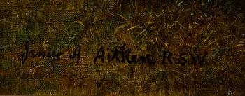 OKÄND KONSTNÄR, olja på duk, bär signatur James A Aitken RSW, England, 1800-talets andra hälft.