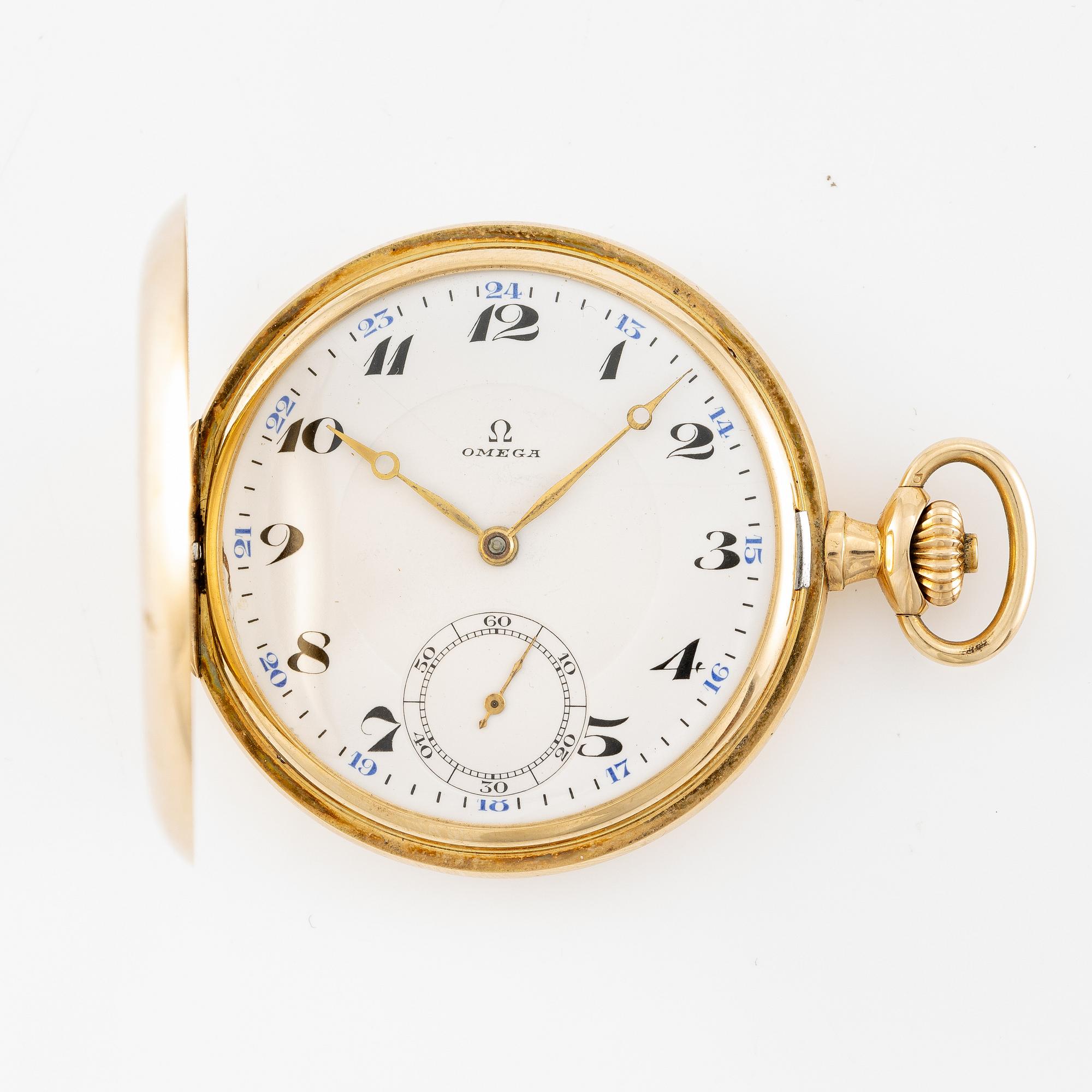 Omega, Savonett, 14K guld, 49 mm.