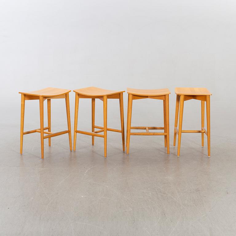 Four 'Oak' stools by Jonas Lindvall, Skandiform, 21st century.