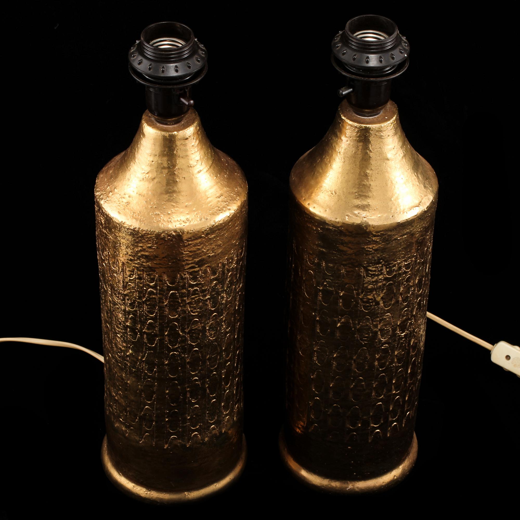 BORDSLAMPOR, ett par, Bergboms, 1900-talets andra hälft.