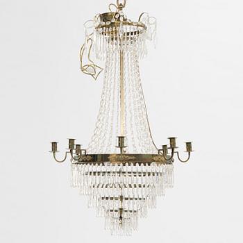 A Gustavian chandelier, Sweden, around 1900.