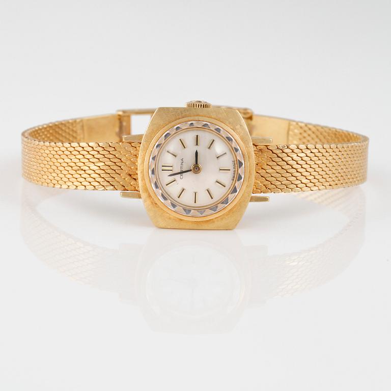 DAMARMBANDSUR, Certina, 18K guld, vikt 26g.