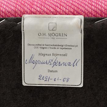 Josef Frank, fåtölj med fotpall, modell 336, Firma Svenskt Tenn.