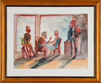 Peter Dahl, watercolour, signed.