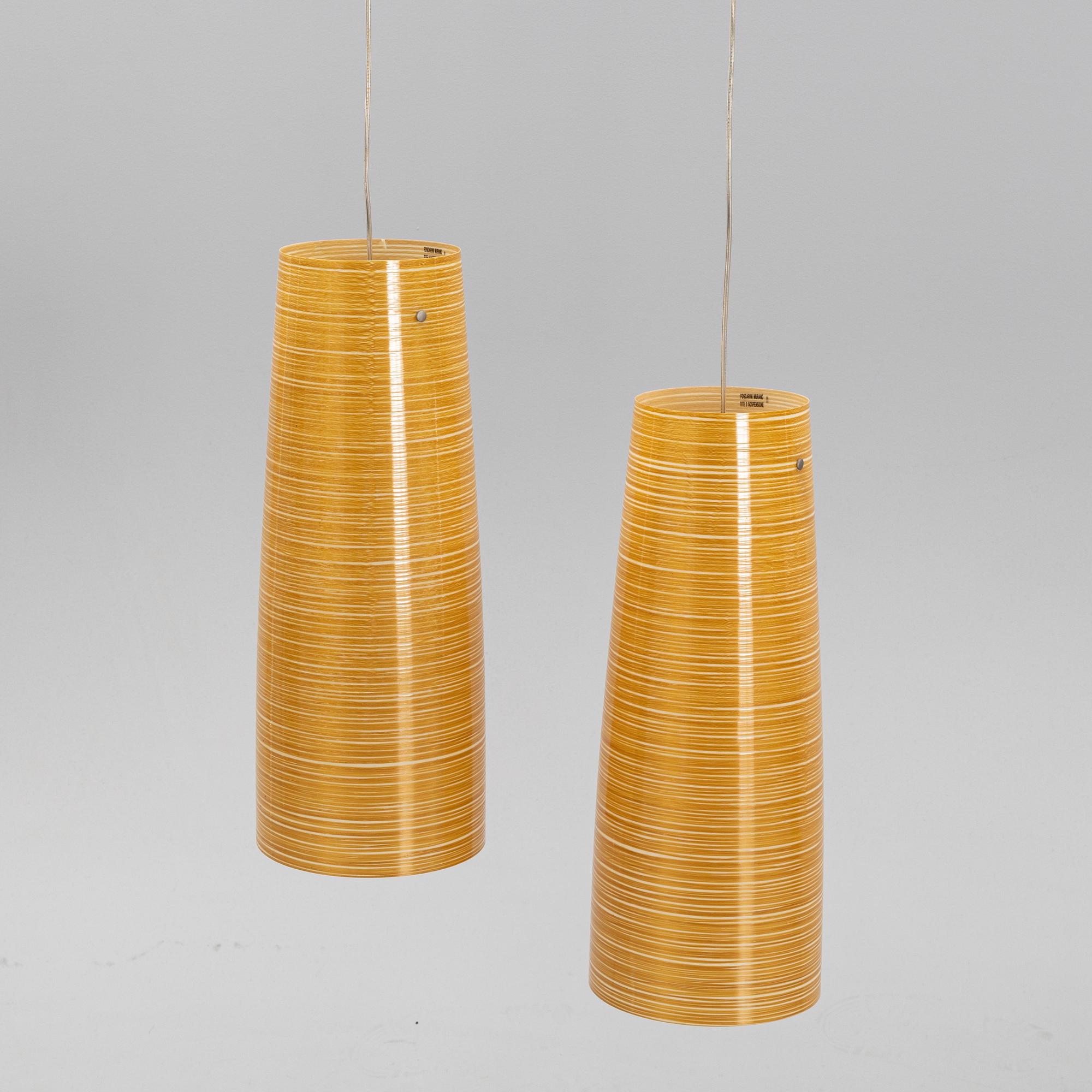 Marc Sadler, taklampor, ett par, "Tite 2", Foscarini Murano, Italien.
