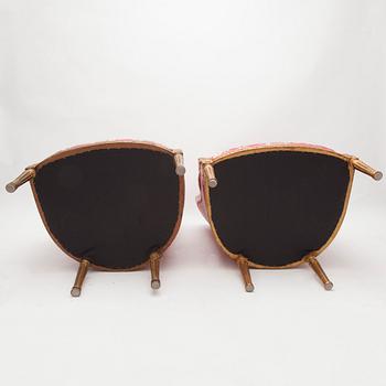 BERGÈRER, ett par, gustaviansk stil, 1900-tal.