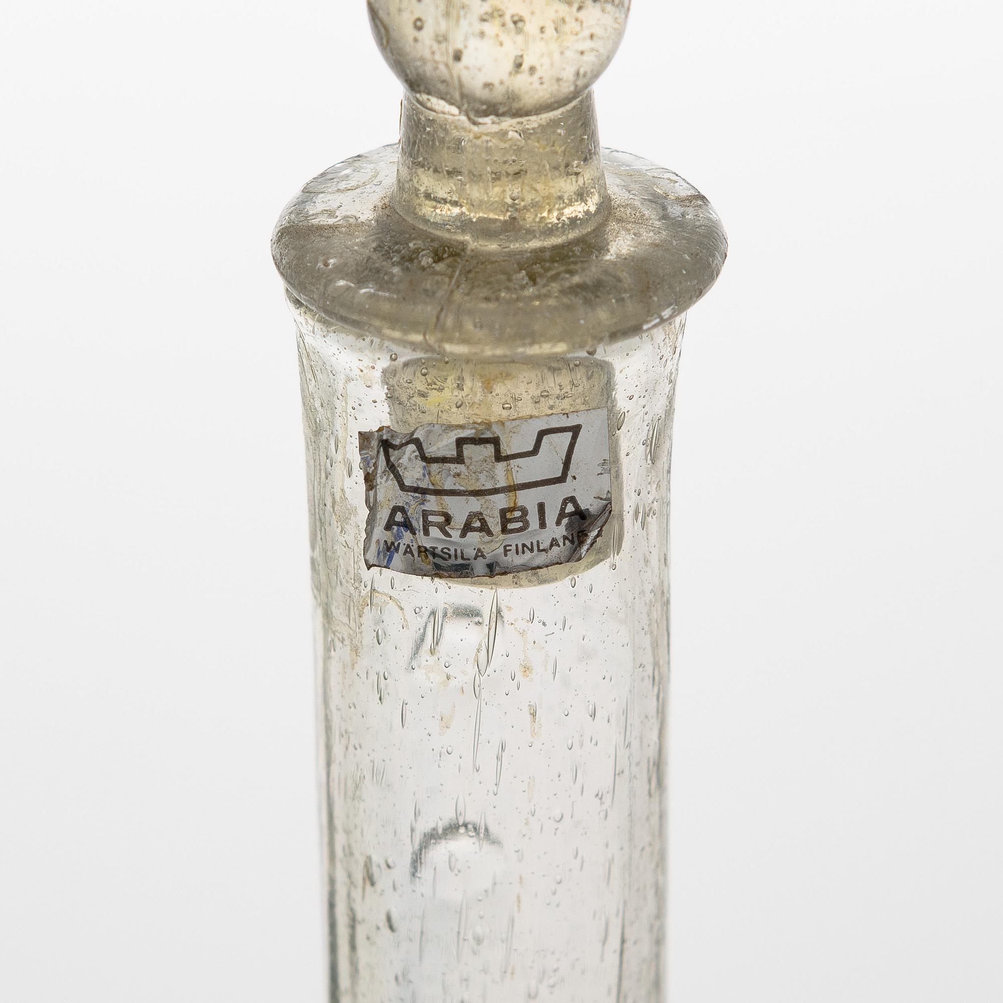 Oiva Toikka, flaskor 5 st "Puteli" signerade Oiva Toikka Nuutajärvi Notsjö. I produktion 1975 - 1977.