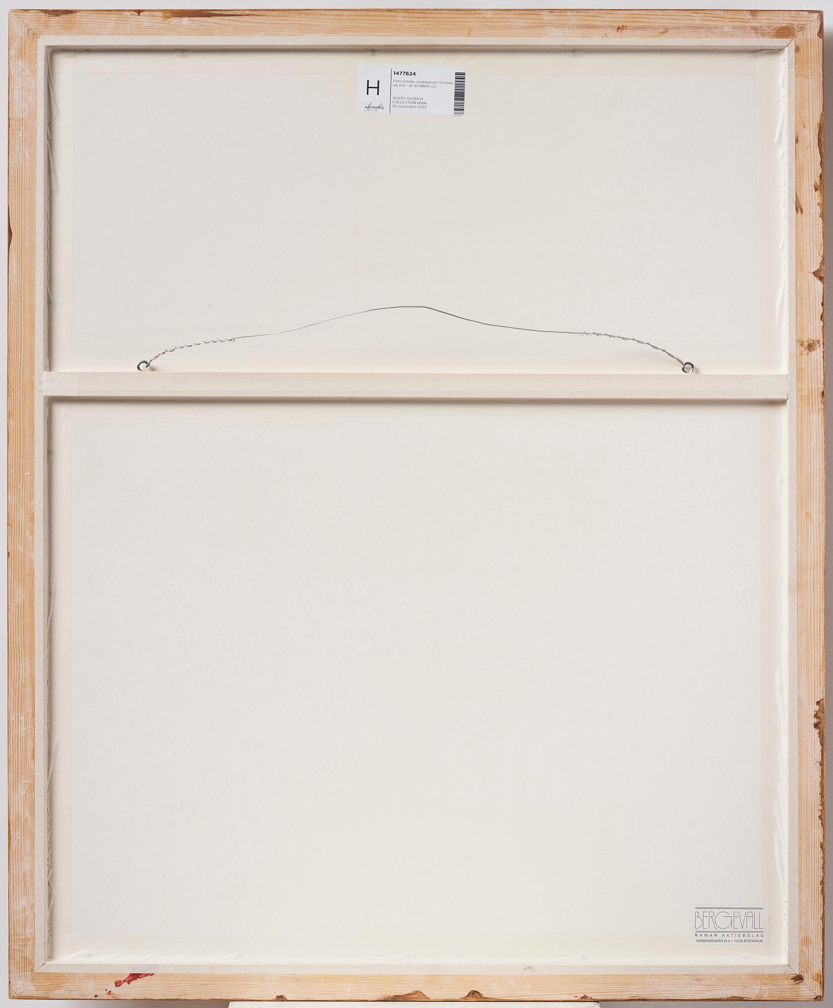 Felix Gmelin, "Avantgardet förnekar sig inte".