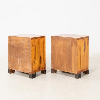 Sängbord, ett par, Art Deco, 1900-talets första hälft.