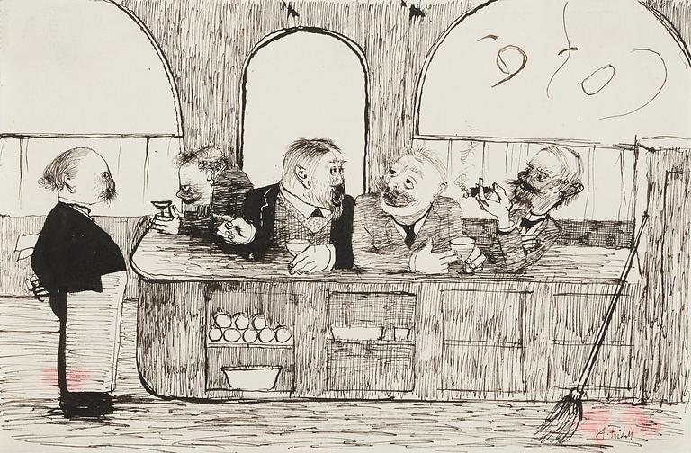 Axel Fridell, "Vid baren" (At the bar).