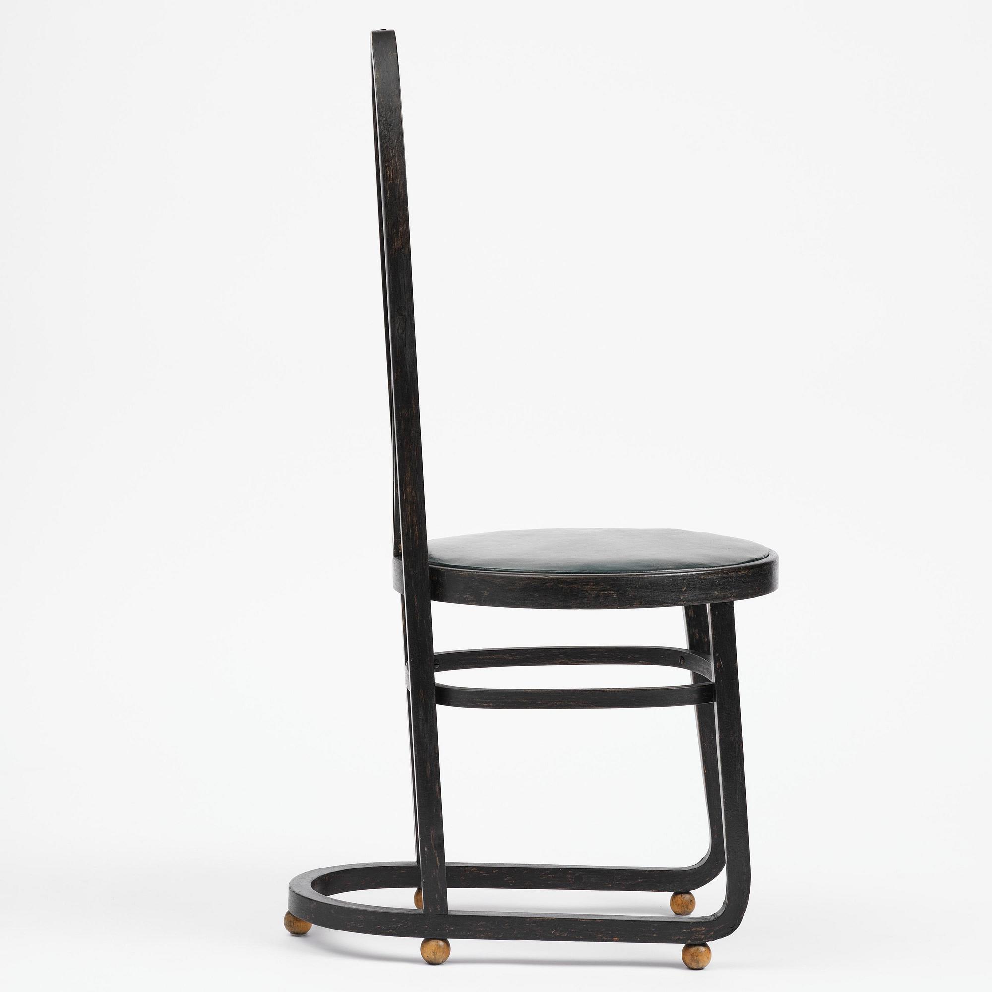 Carl Bergsten, stol, Gemla Leksaksfabrik, Diö, för Konst- och industriutställningen, Norrköping, 1906.