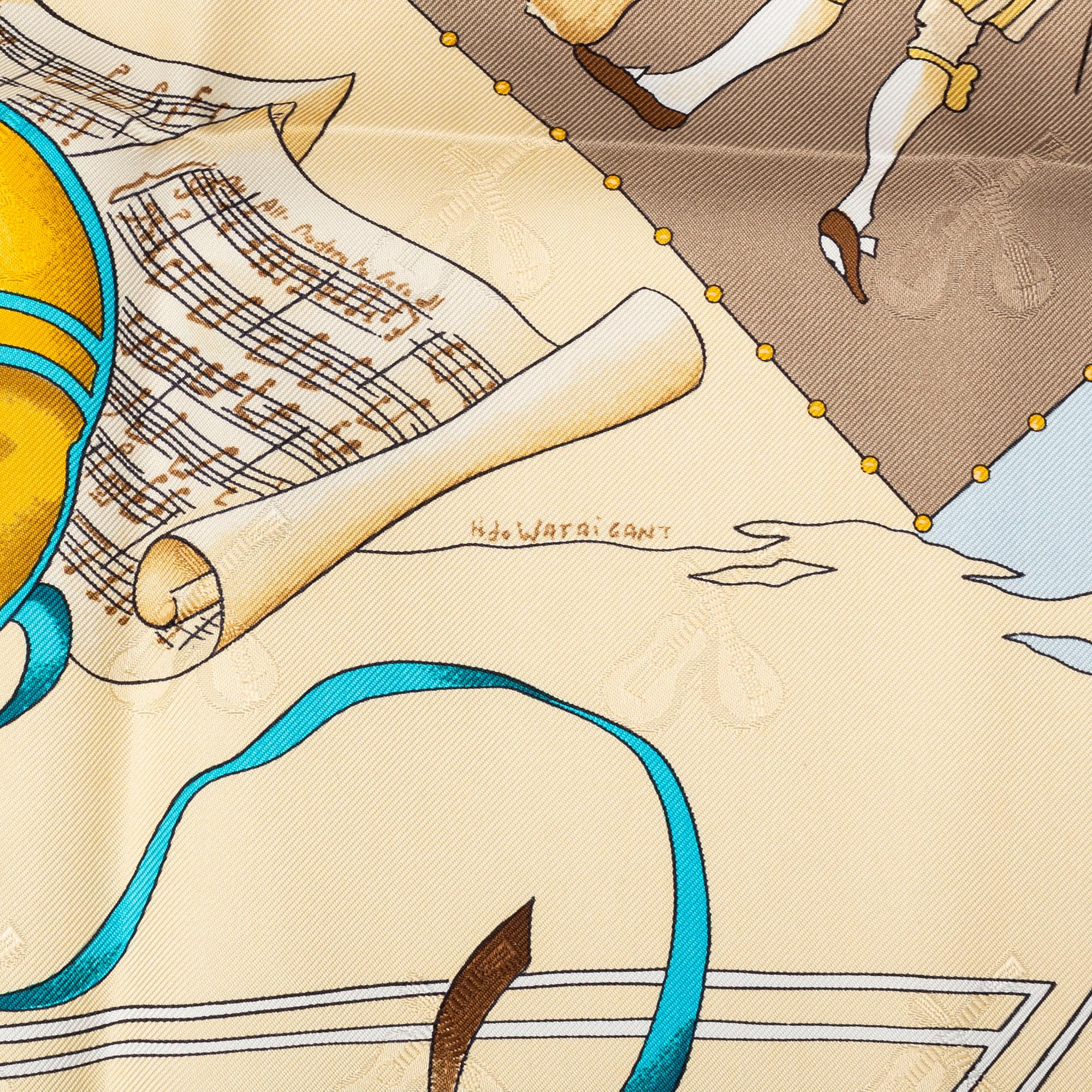 HERMÈS, scarf "Le Carnaval de Venise".