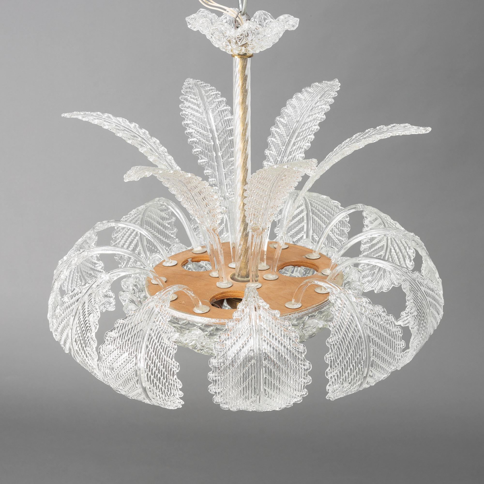 Chandelier, Venetian style, mid-20th century.