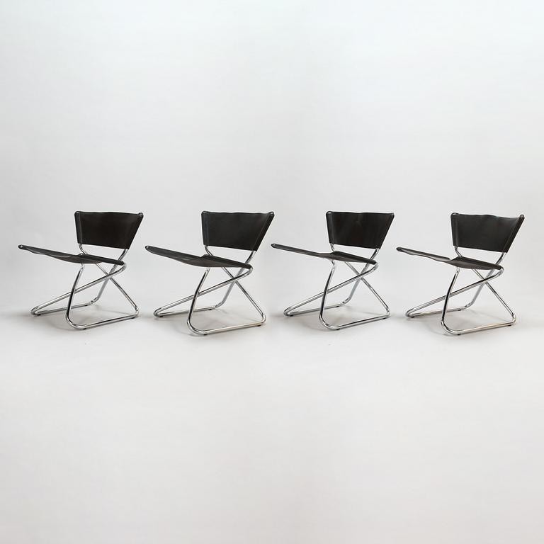 Erik Magnussen, Four 'Z-Down' Chairs for Engelbrechts, Denmark.