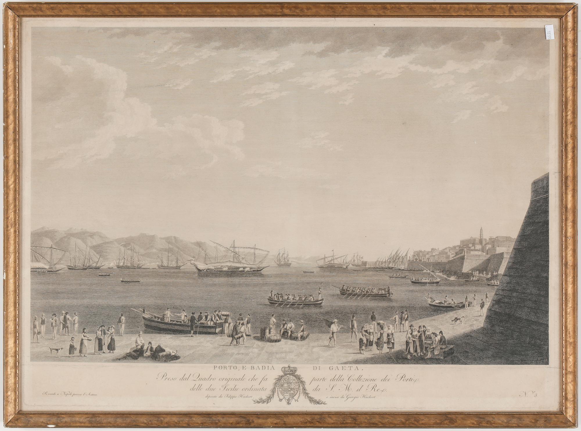 KOPPARSTICK, 3 st, efter Hackert, 1800-tal.