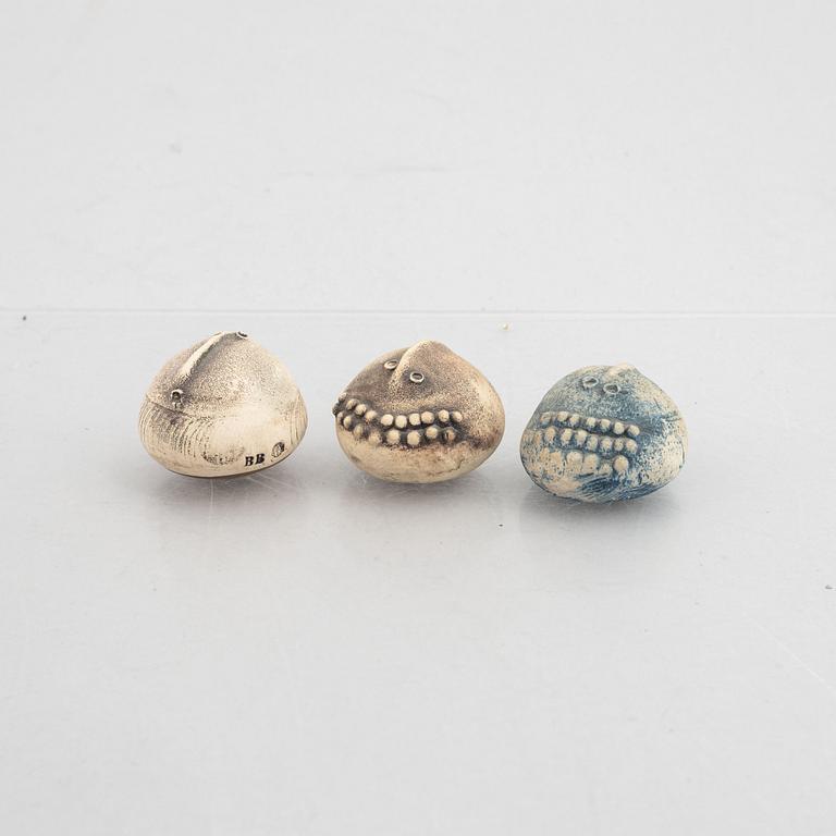 Bengt Berglund, a set of 10 sculptural stoneware items, Gustavsberg Studio.