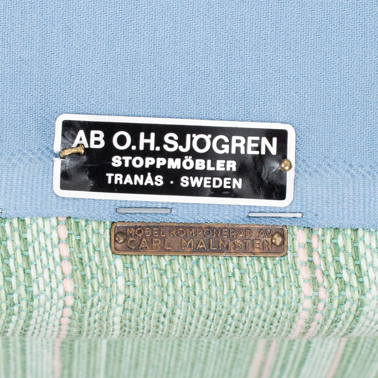 FÅTÖLJER, ett par, "Samsas", Carl Malmsten, brickmärkt; OH Sjögren Tranås.