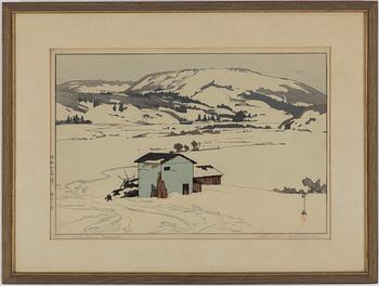 YOSHIDA HIROSHI (1876-1950), efter, färgträsnitt. Japan, 1900-tal.