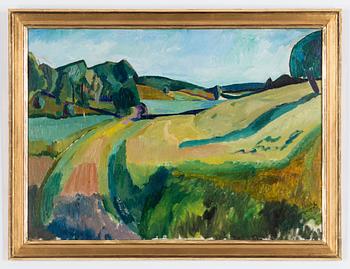 Isaac Grünewald, "Landskap från Simlångsdalen" (Landscape from Simlångsdalen).