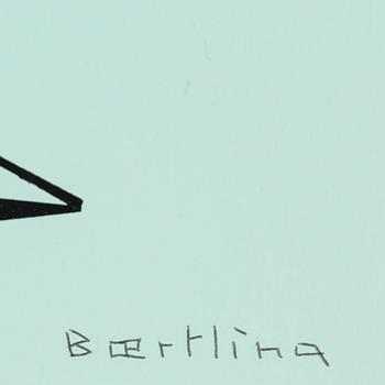 OLLE BAERTLING, färgserigrafi, signerad Baertling, daterad 1957-68 samt numrerad 190/300.