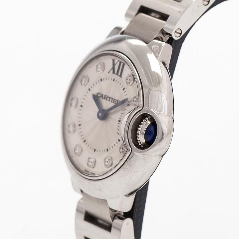 Cartier, Ballon Bleu, rannekello, 28 mm.