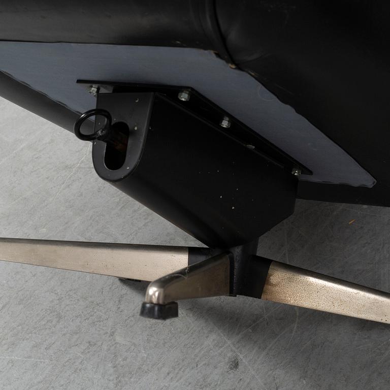 A pair of leather wivel chairs from PeeM, Finland, 1970's.