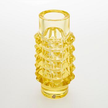 Aimo Okkolin, vas, "Serpentin" signerad Aimo Okkolin Riihimäen Lasi oy.