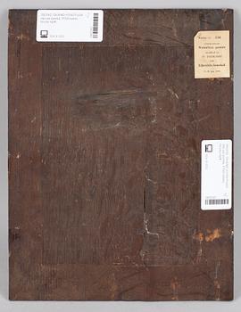 OKÄND KONSTNÄR, olja på pannå, 1700-talets första hälft.