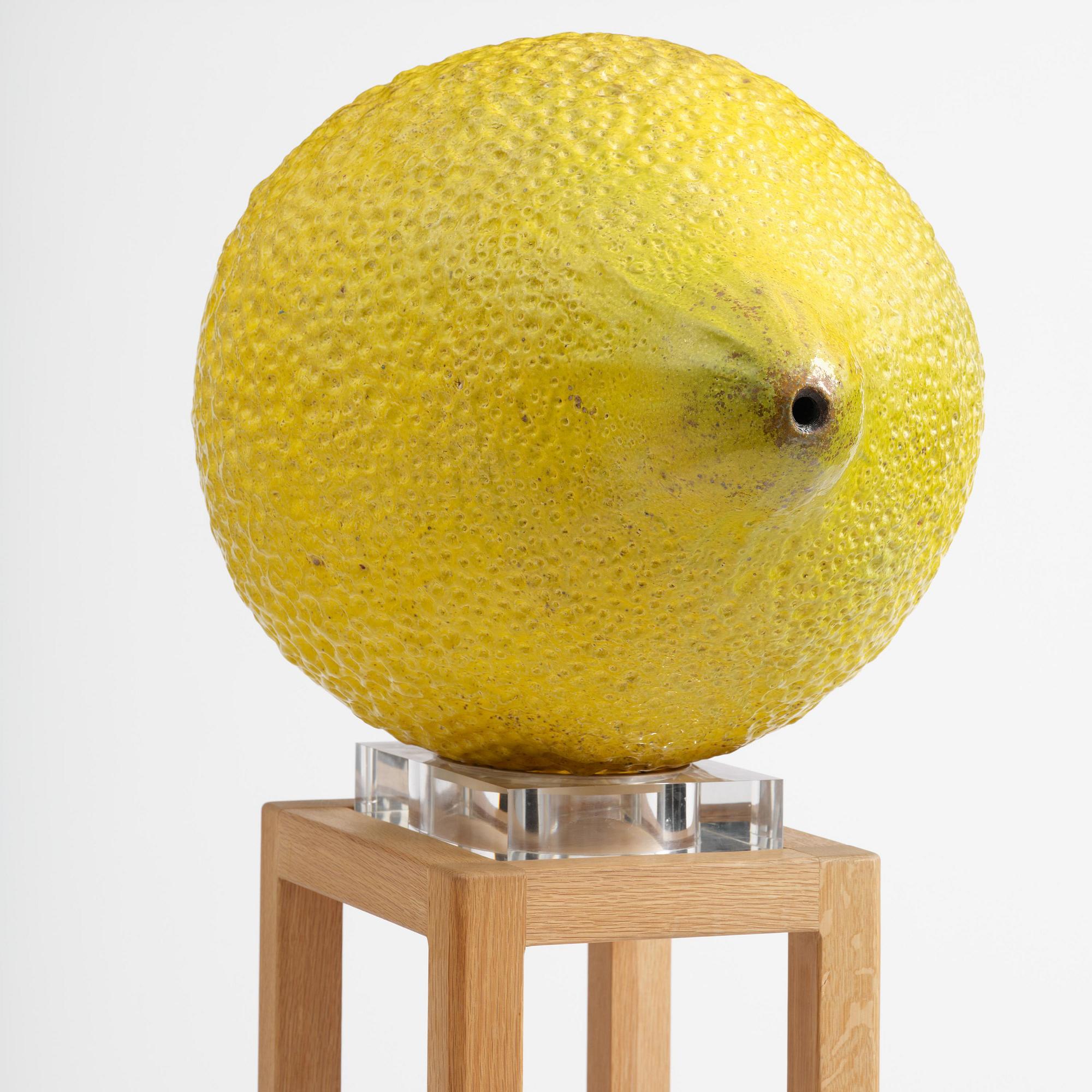 Hans Hedberg, a monumental faience sculpture of a lemon, Biot, France.