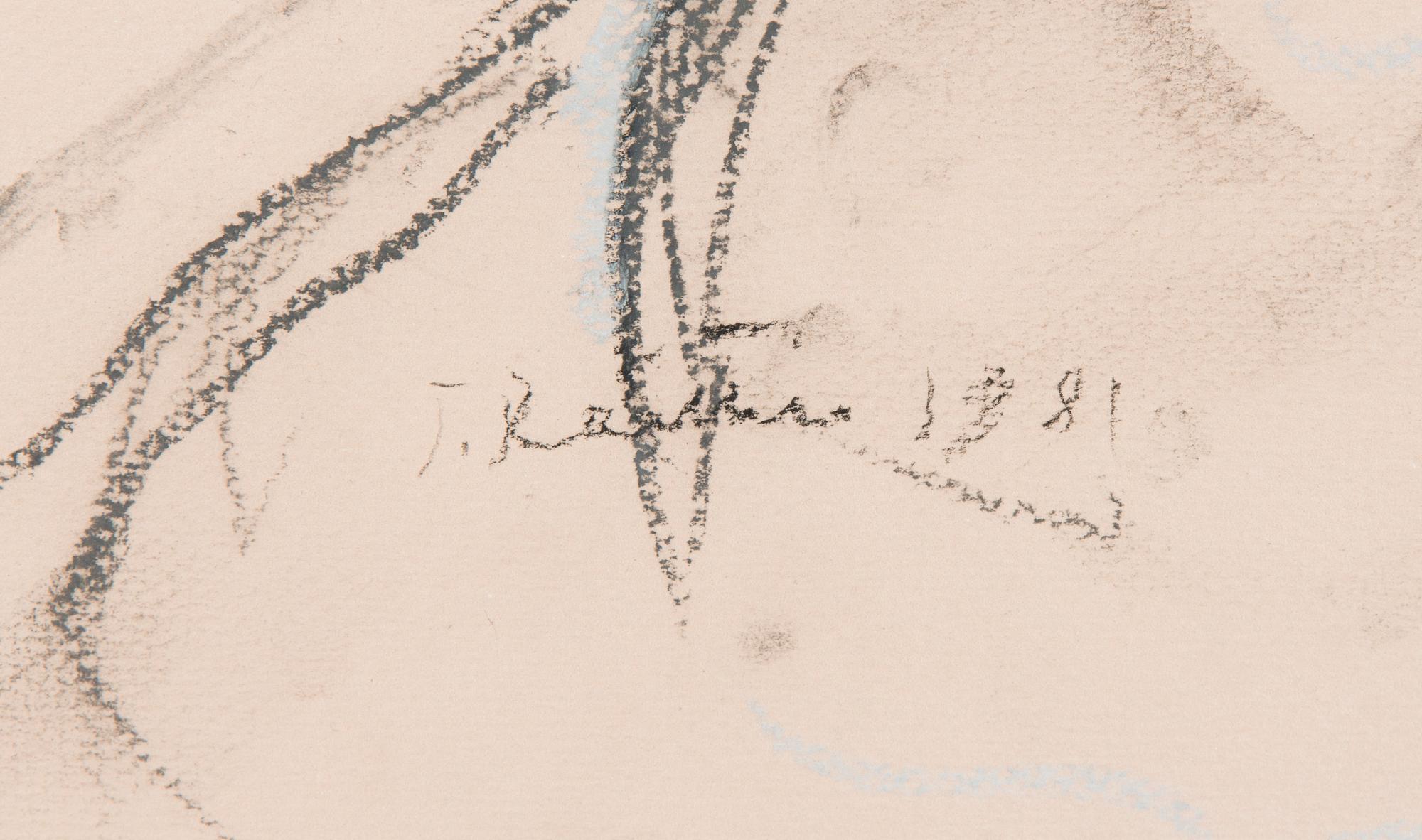 TAPANI RAITTILA, kol och pastell på papper, signerad och daterad 1981.