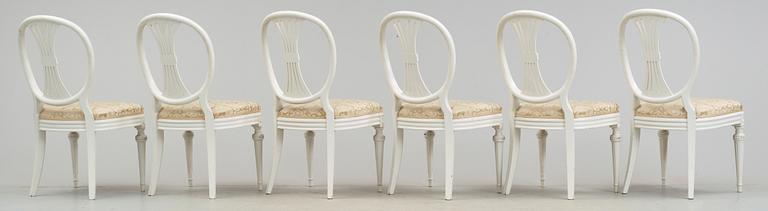 MATSALSGRUPP, 7 delar, gustaviansk stil, 1900-talets mitt.