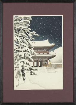 Nisaburo Ito, woodblock print in colours.