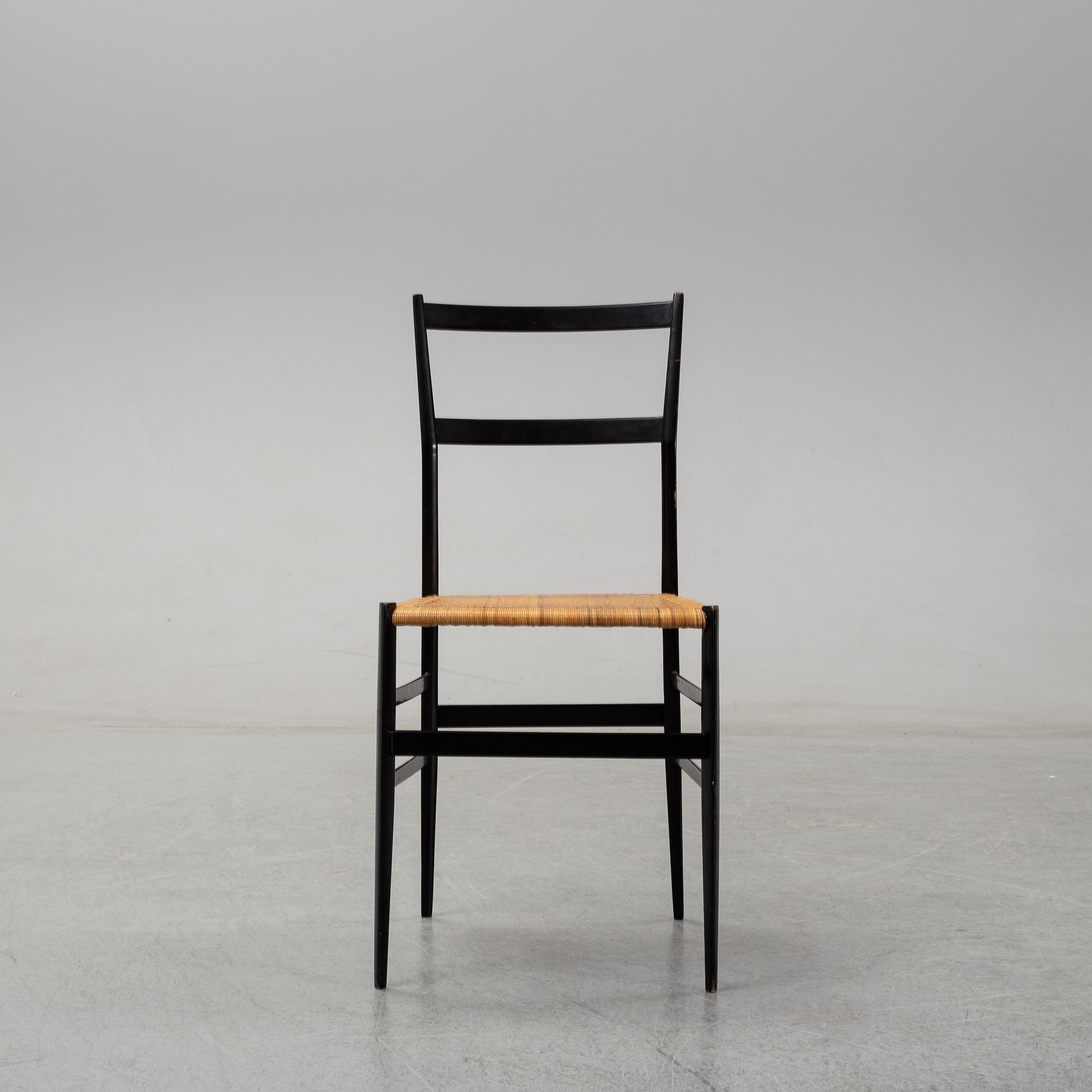 Gio Ponti, a 'Superleggera', chair, early 1960's.