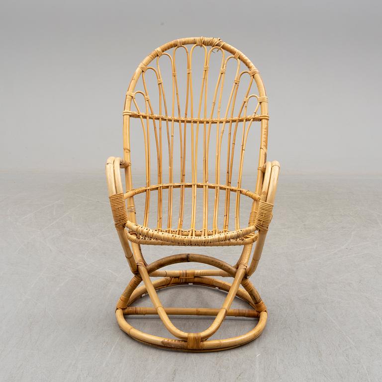 A second half of the 20th century erattan easy chair.