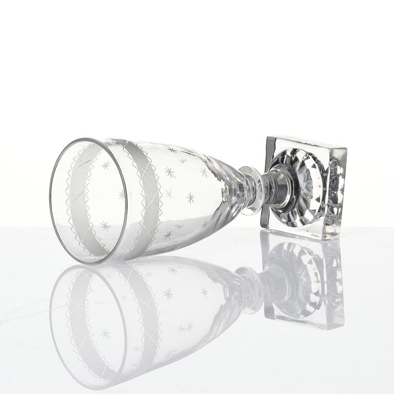 Champagne flutes, twelve pieces, Sweden circa 1800, Late Gustavian.