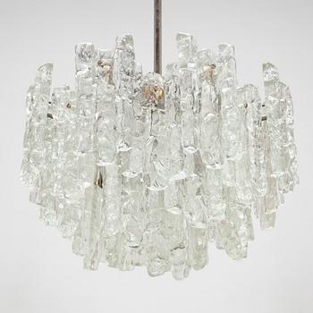 A 1960s "Ice block chandelier" by J.T Design, Kalmar, Austria.