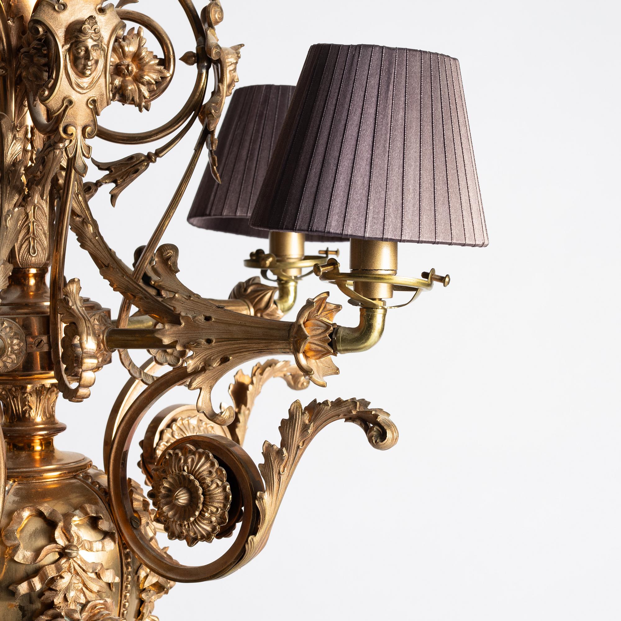 Chandelier, Oscarian, Otto Meyer & Co., circa 1900.